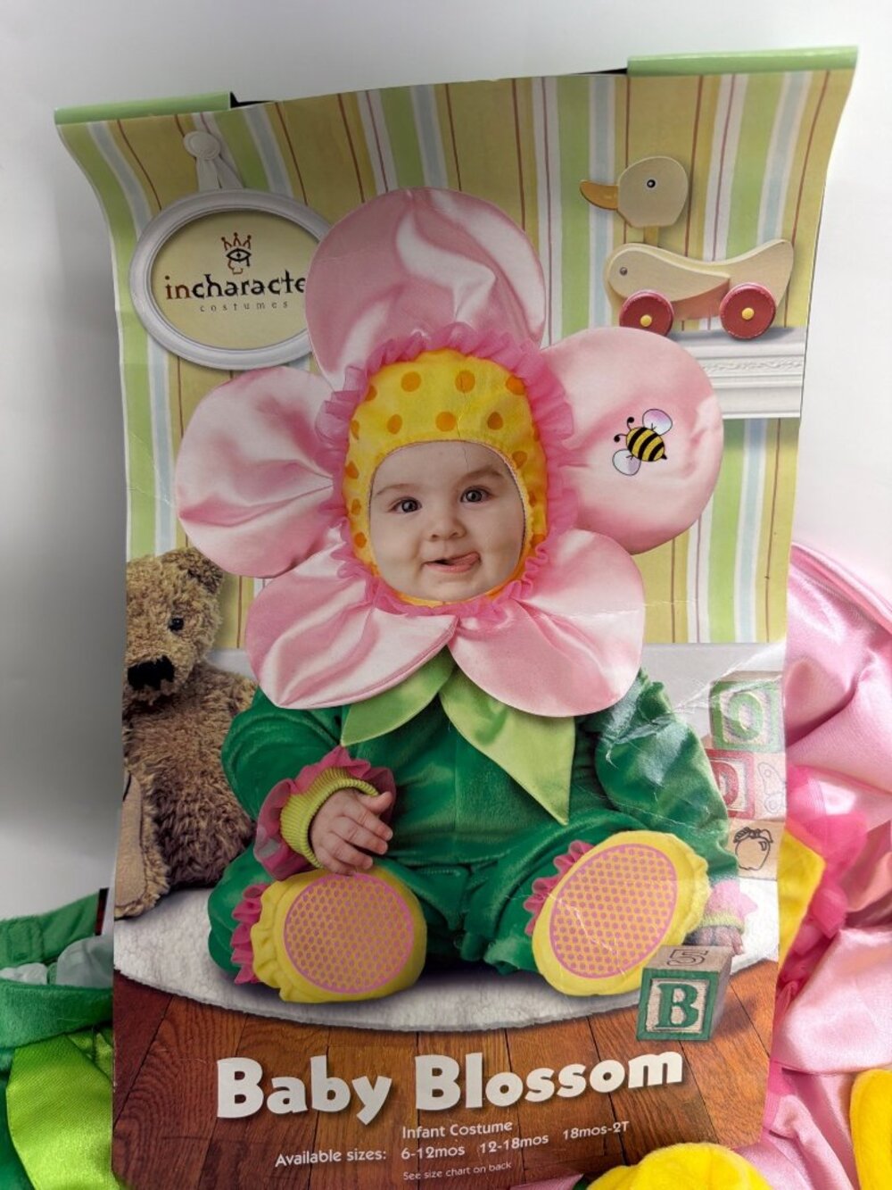 In Character Baby Blossom Costume Flower Cosplay Set Size M 12-18 Months - Picture 2 of 11